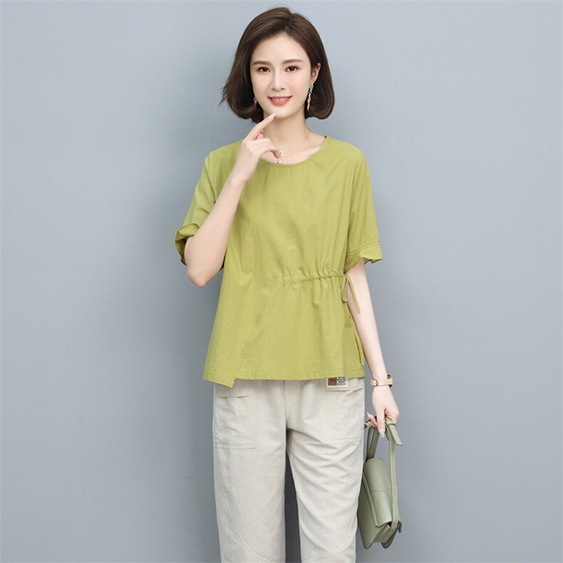 年轻妈妈夏装洋气上衣2024年新款40岁50中年母亲节衣服,女装衬衫,独衣靓