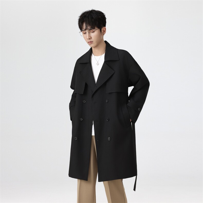 秋季英伦风韩版宽松中长款潮牌风衣外套FY710-P138控168XZ402-2,男装风衣,星座402-2