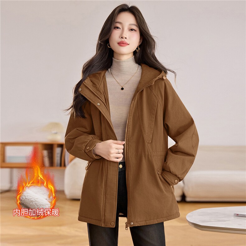 现货！现货！2025冬季新款加绒加厚连帽棉衣棉服女,女装棉衣/棉服,以桐