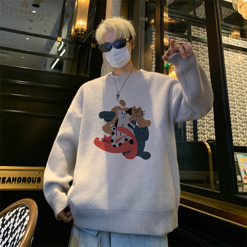 高质量！秋冬季半高领毛衣男加绒加厚线衣男针织衫男MY257-特p38,男装针织衫/毛衣,电商B367