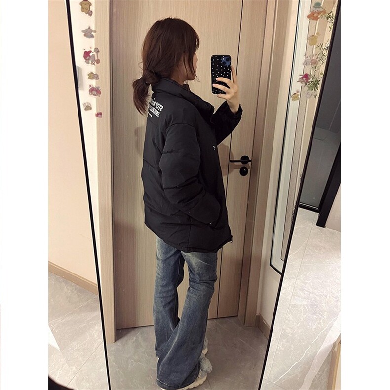 简约棉服男女冬季宽松百搭设计感情侣JKW55-P67,男装棉衣,星座208-5