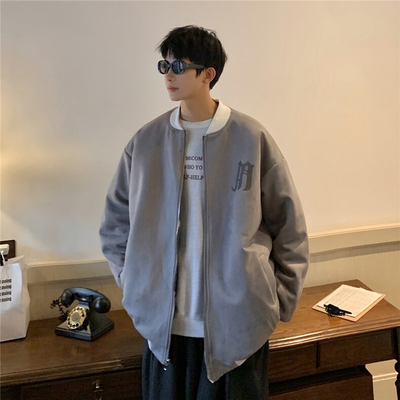 1港风两面穿衣男麂皮绒羊羔毛夹克服男外套8702P110控148,男装棉衣,星座226-2