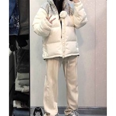 潮高级感针织拼接立领羽绒棉服加厚小众情侣面包服Y321-P88网图，男装棉衣，电商B245