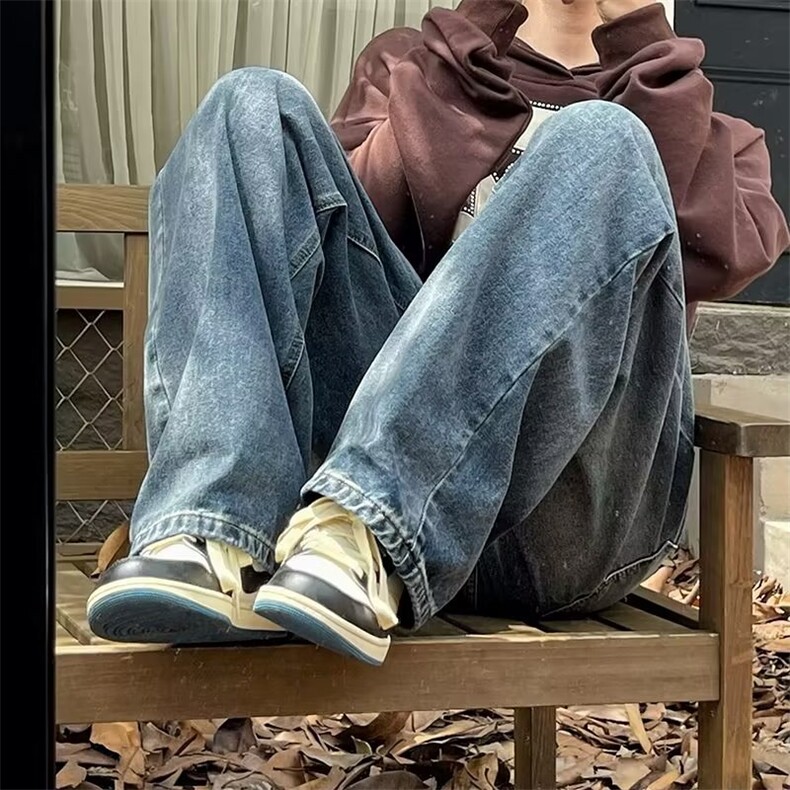 牛仔裤男秋季潮大码休闲裤子高街N5034P43,男装牛仔裤,星座1116-2