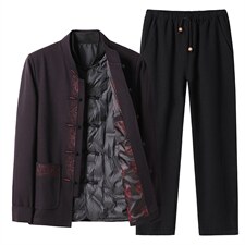 BAMJ-7806Y钱塘2020-2中年男士秋冬厚款休闲简约套装主推款P295，男装休闲套装，钱塘207-2