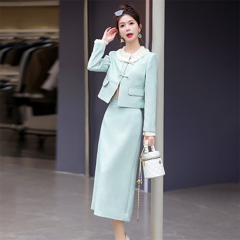 2024春季新款优雅气质两件套套裙时尚修身显瘦女装套装,女装套装/套裙,恋慕依尚