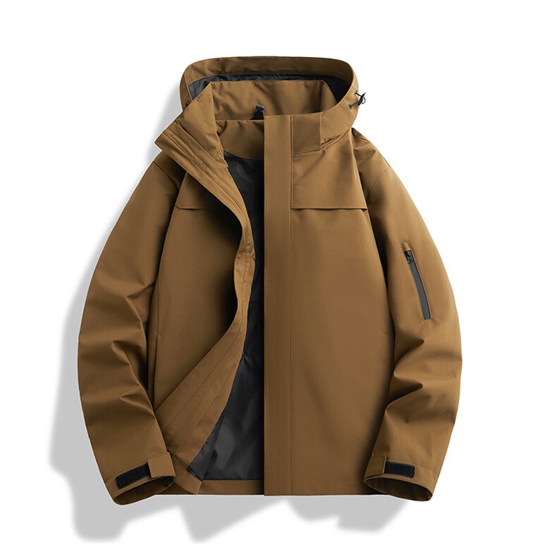 新款男女高品质户外登山服青少年学生冲锋衣夹克外套HS6606图片