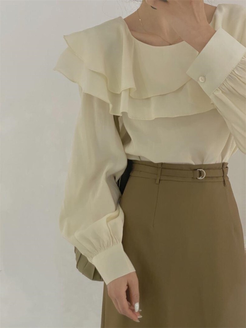 荷叶边小衫，其它，驿谷