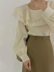 荷叶边小衫，其它，驿谷