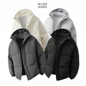 量大有差】光板连帽棉衣小牛津覆膜三防面料面包棉服袄 G1604-P50图片