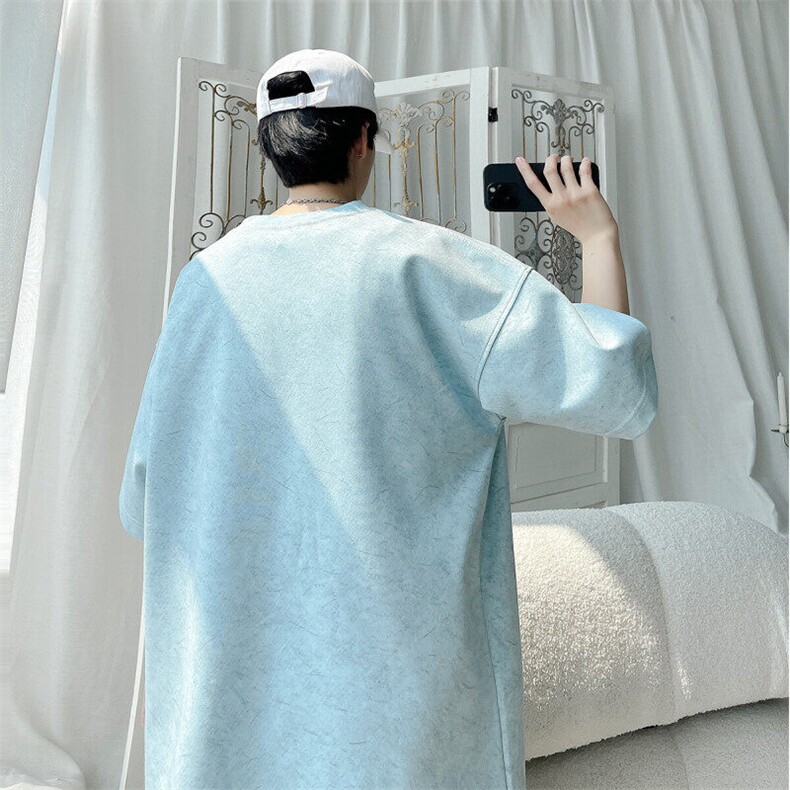 主推大250克重磅砂洗刺绣天丝棉冰丝短袖T恤JF207-特P38控58,男装T恤,电商A422-1