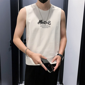 BX01 P2539 2025夏季新款背心男 印花男士无袖背心图片