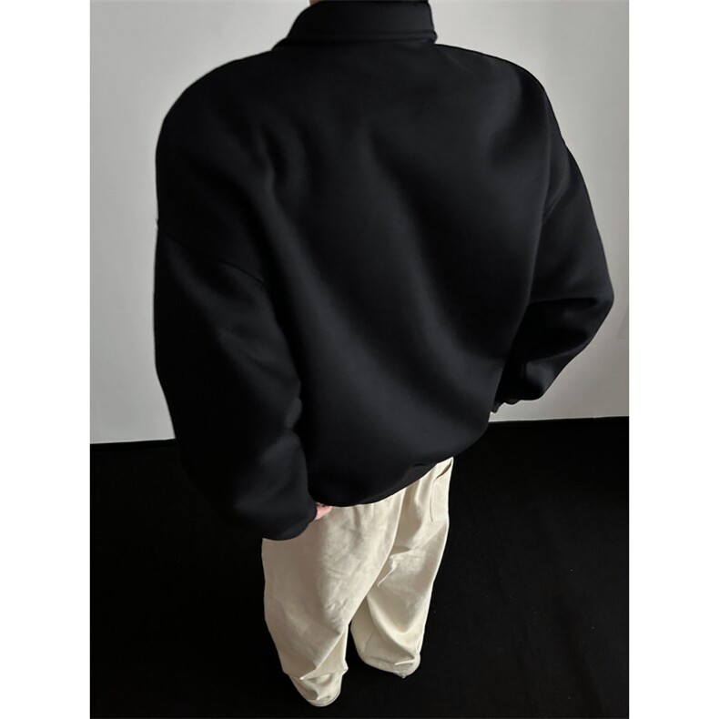 WY807-尺码M-3XL-P35-polo领卫衣美式情侣长袖翻领上衣外套,女装短外套,星座1811B