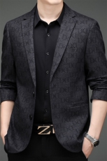 男士2023年秋季新款长袖休闲西服中青年纯色便服外套AJY8621-P175，男装西服，电商B212（原钱塘6029）