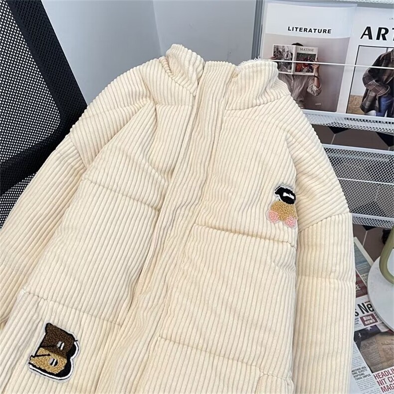 灯芯绒棉服外套男港风潮流文艺帅气冬季2024新款ins棉衣MF209-P92,男装棉衣,星座412-3