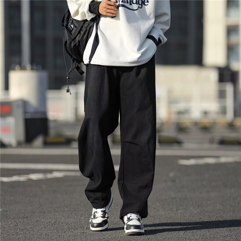 男士春秋季美式高街直筒工装裤潮牌宽松痞帅休闲裤直筒型KF015,男装休闲裤,星座1116A-1（原606A）