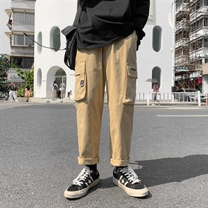 A112-P48 机能工装裤男士大码宽松直筒休闲裤男图片