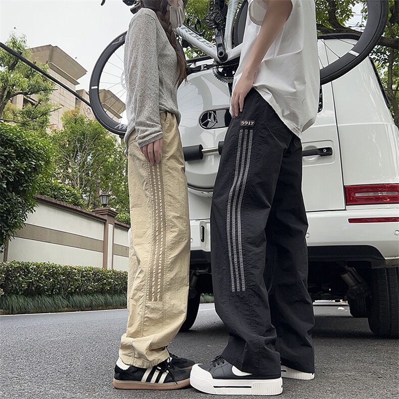 港风大码日系复古条纹阔腿休闲裤长裤男insXZ213-SG8625-P60控78,男装休闲裤,星座213