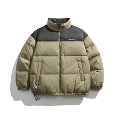 2026冬季新款男日系潮牌立领拼色白鸭绒羽绒服加厚外套YR10-F219，男装羽绒服，电商A101（原外27）
