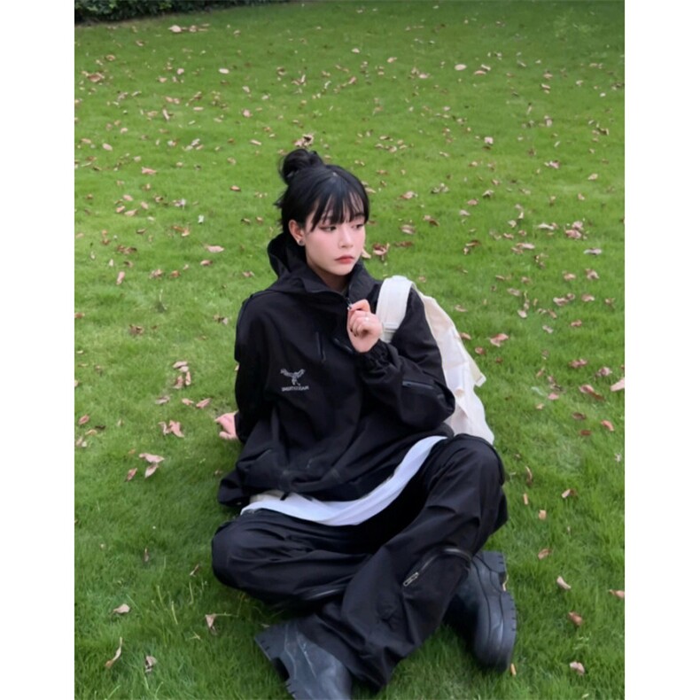 美式户外冲锋棉衣女防水风爬山服vintage外套春秋冬季款加厚夹克,男装棉衣,星座1210-1