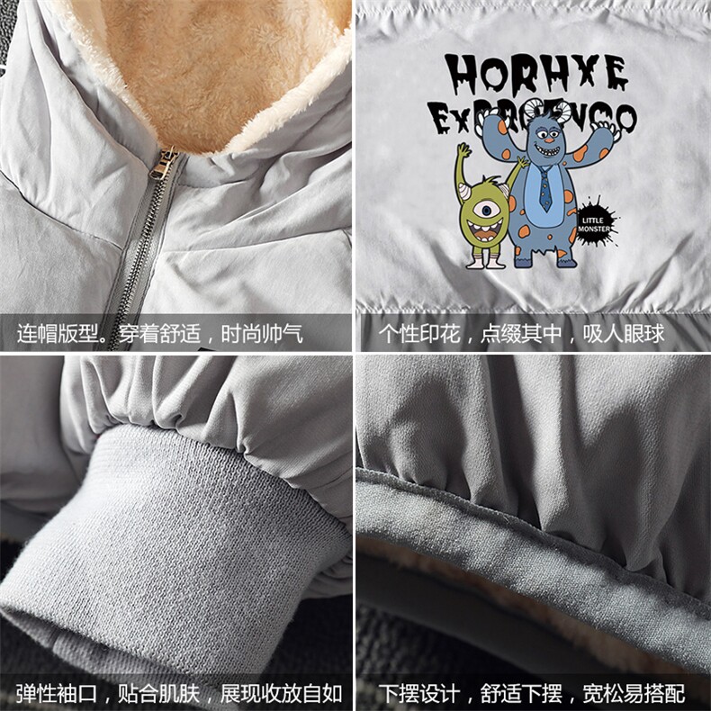MY16048-P100加厚加绒连帽棉衣男大码棉服男面包服男,男装棉衣,电商A040A