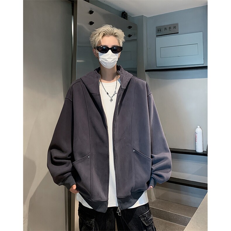 男士宽松开衫连帽卫衣,男装卫衣,星座618A