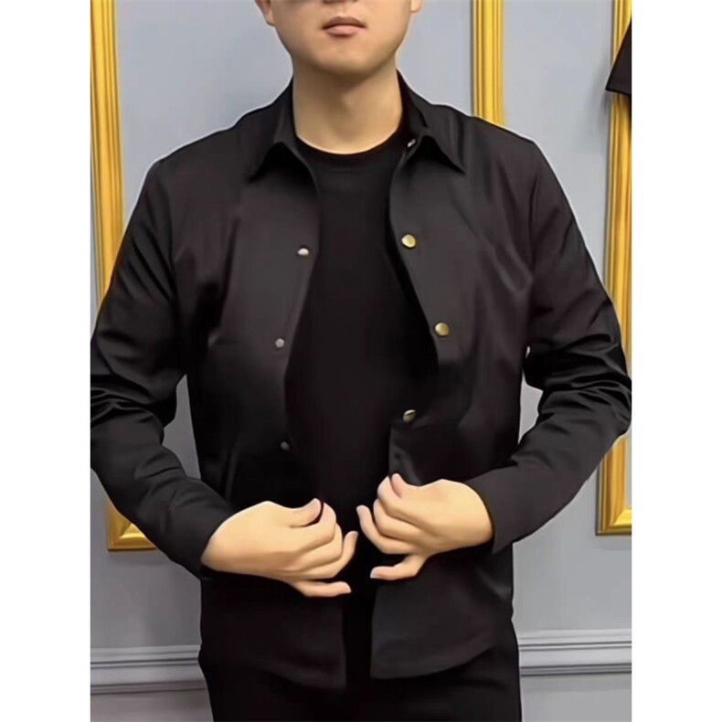 (网络图慎用有大货)轻奢休闲男士潮人韩版外套衬衣313B-CS153-P65,男装衬衫,星座313B