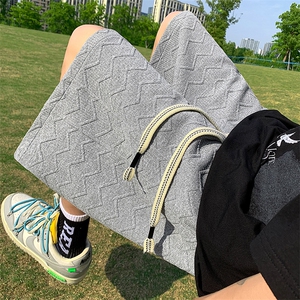 美式重磅肌理感提花五分短裤男夏休闲运动篮球裤XZ514-2-1535-P38