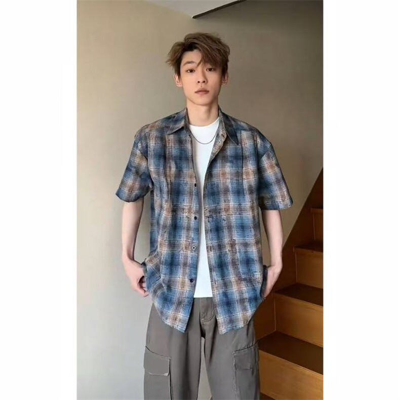 主推可谈可谈可谈CT25102批38现货款杭州货夏季短袖衬衫,男装T恤,星座1004-6