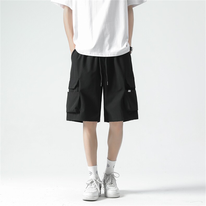 美式高街多口袋短裤工装裤男款夏季宽松直筒休闲五分裤K6874-P26,男装休闲裤,星座512-3