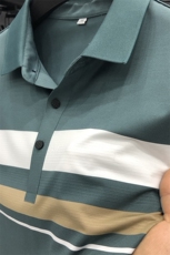 2023夏季新款男士短袖T恤polo衫中年商务休闲男装薄款翻领上衣男，男装Polo衫，电商B212（原钱塘6029）