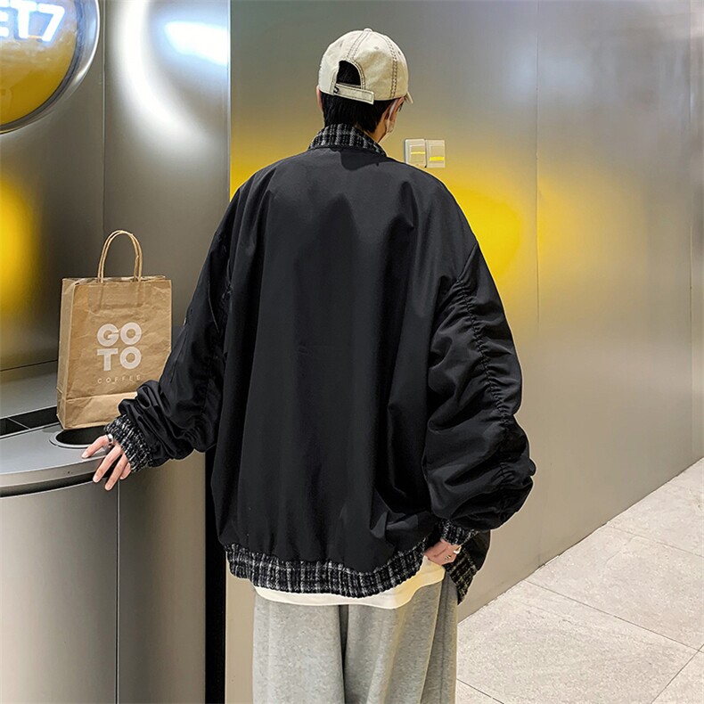 Wt833-P60美式宽松型拼接飞行员夹克外套,男装夹克,星座1501-1