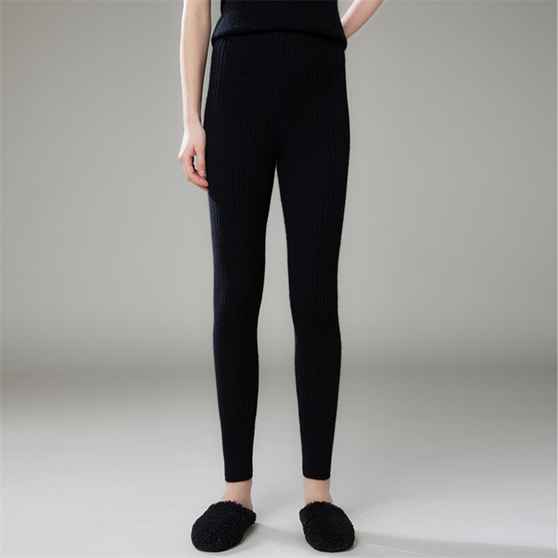 2024年秋季纯色修身显瘦简约百搭打底裤，女装打底裤，萨奥羊绒