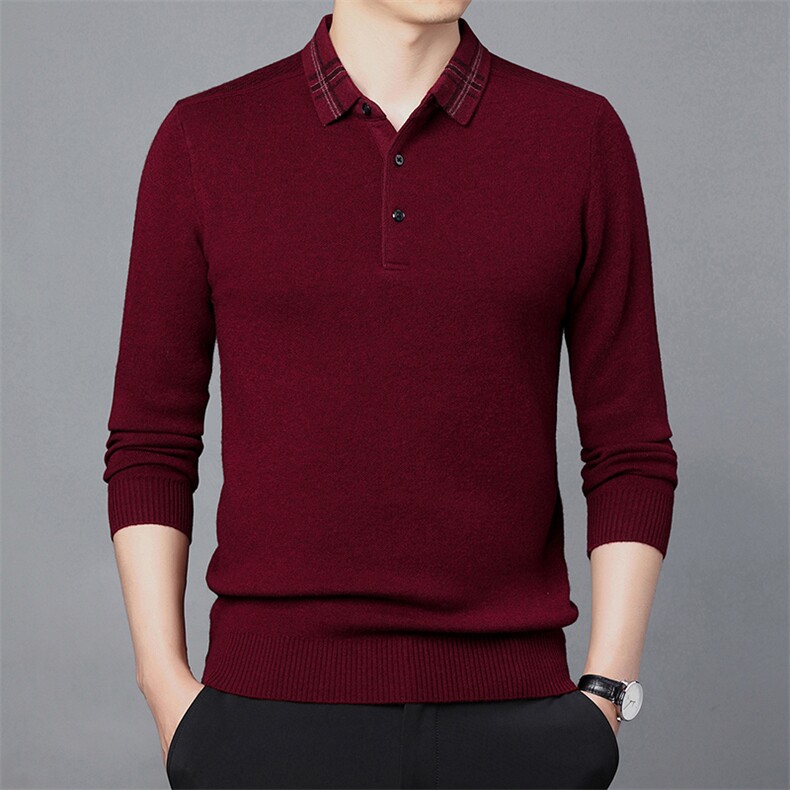 CM61052钱塘2020-2中年男士商务休闲百搭冬季厚款羊毛衫P160,男装针织衫/毛衣,钱塘207-2