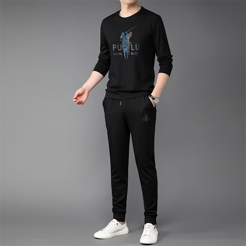 2023年夏款潮流休闲时尚男士运动短袖套装P120，男装休闲套装，电商D223-1