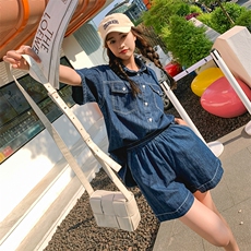 现货现货【新款首-发】休闲牛仔套装P125控185，女装套装/套裙，浙宝285（原212）