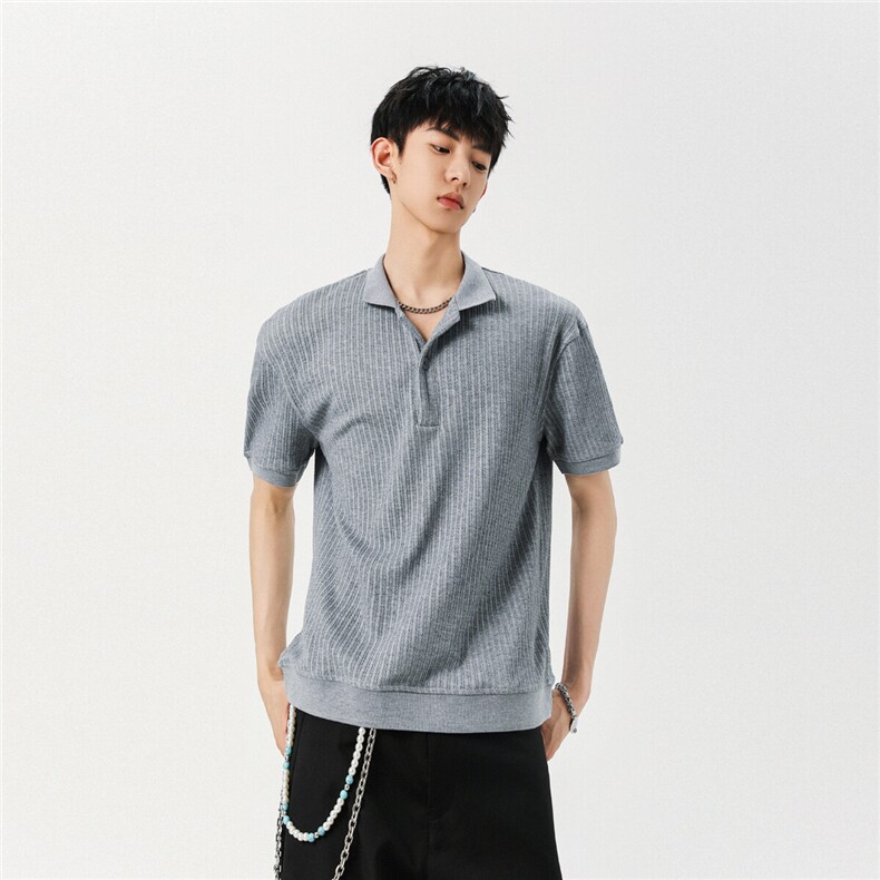 夏季新款提花冰丝透气修身POLO衫PL2566-特批35控68,男装Polo衫,电商A072