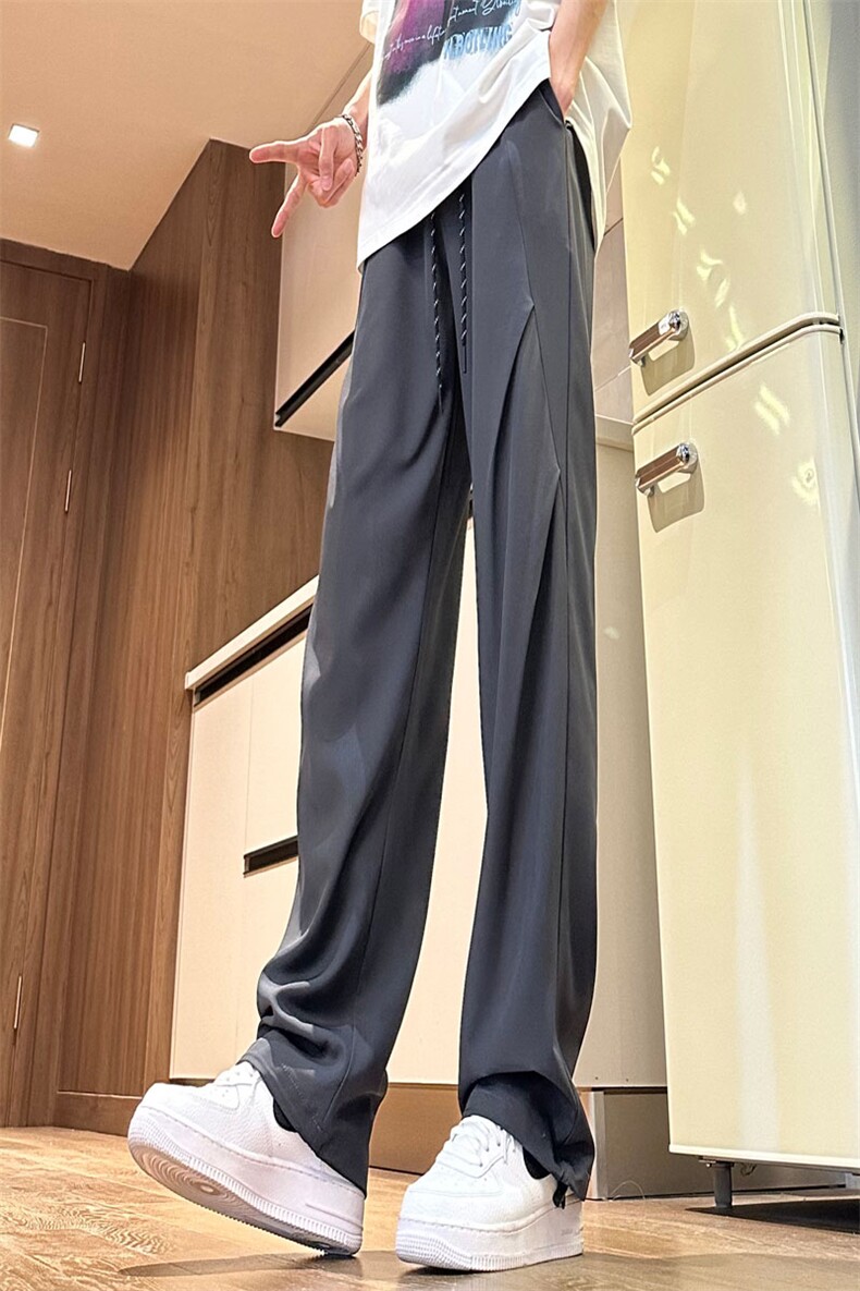 量大优供视频束脚冰丝长裤S-3XL特P25控48BS001,男装休闲裤,电商B325