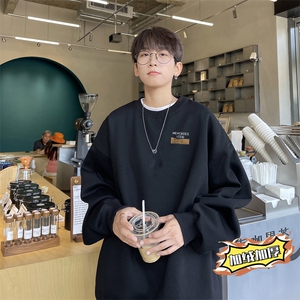 ！圆领卫衣男长袖t恤男WY472-P28 加绒款(JR)-P33控价:49图片