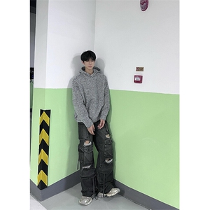 【有货】小香风连帽卫衣千鸟格套头衫外套 WY710 特P48图片