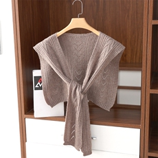 羊毛外搭针织披肩女洋气网红春薄款搭肩外套装饰空调房围巾，披肩，九月九羊绒