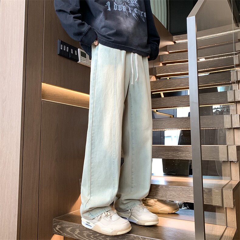 拼接牛仔裤直播品质B342-K9005-P37无差价,男装牛仔裤,电商B342