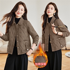 现货2025冬装新款修身保暖时尚刺绣女士棉服，女装棉衣/棉服，木子恋