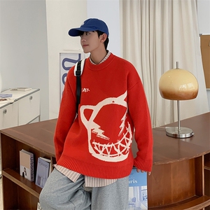 25秋冬加厚休闲百搭毛衣男女情侣宽松针织衫上衣外套M3121-P70图片