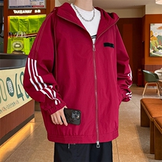 JK5009/P65秋装新款连帽夹克男潮上衣感谢织带设计百搭外套，男装夹克，电商A141