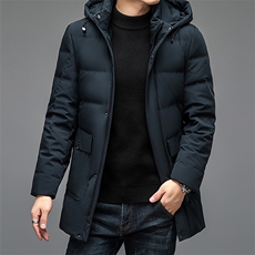 2023冬季休闲男士连帽中长款羽绒服青年加厚保暖鸭绒HD6805-P260，男装羽绒服，星座1105-3