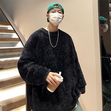 秋冬新款男士针织衫圆领男士马海毛毛衣男A071-6608-P55，男装针织衫/毛衣，电商A071
