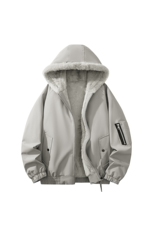 自家图有视频加绒毛领棉衣冬季新款雕宽松连帽派克棉服M2555p88，男装棉衣，电商D315