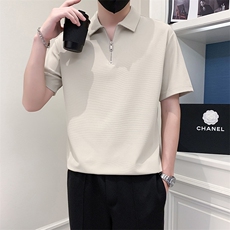 23翻领拉链男士T恤B226-8012-p4895%涤纶5%氨纶，男装T恤，电商A210