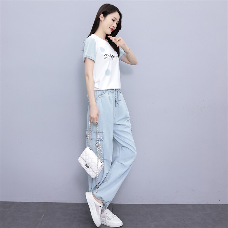 新品现货2025女装夏装新款休闲运动套装,女装套装/套裙,靓星雨